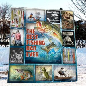 Fishing Quilt Blanket Ver 6  Quilt